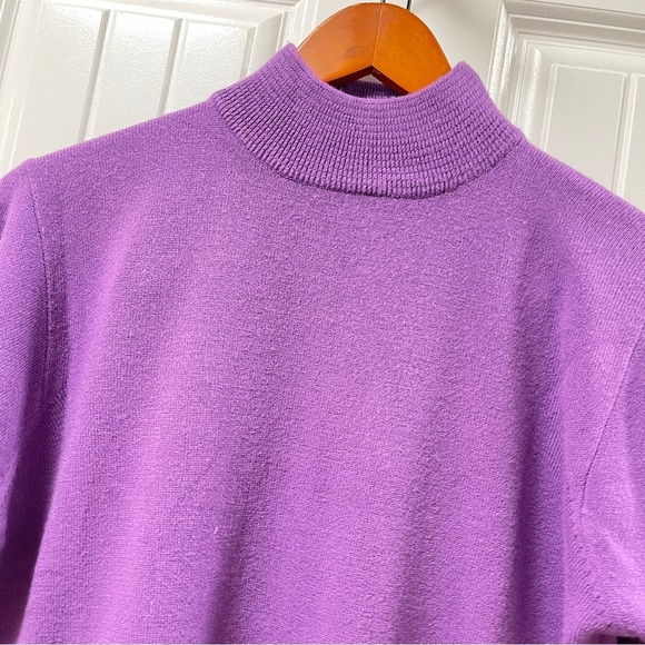 Vintage Gianni Dolce Mock Neck Sweater Purple - Picture 4 of 12